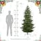 Glitzhome® 7.5ft Pre-Lit Green Upward Slim Fir Artificial Christmas Tree, Multicolor LED Lights